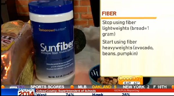 CBS TV viewers encouraged to eat more fiber