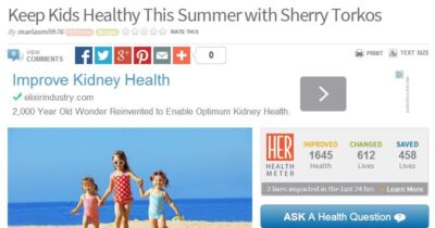 Online health article suggests fiber for kids’ summer health
