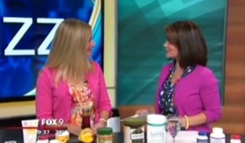 Drink up! Pharmacist introduces Fox News anchor to an invisible fiber.