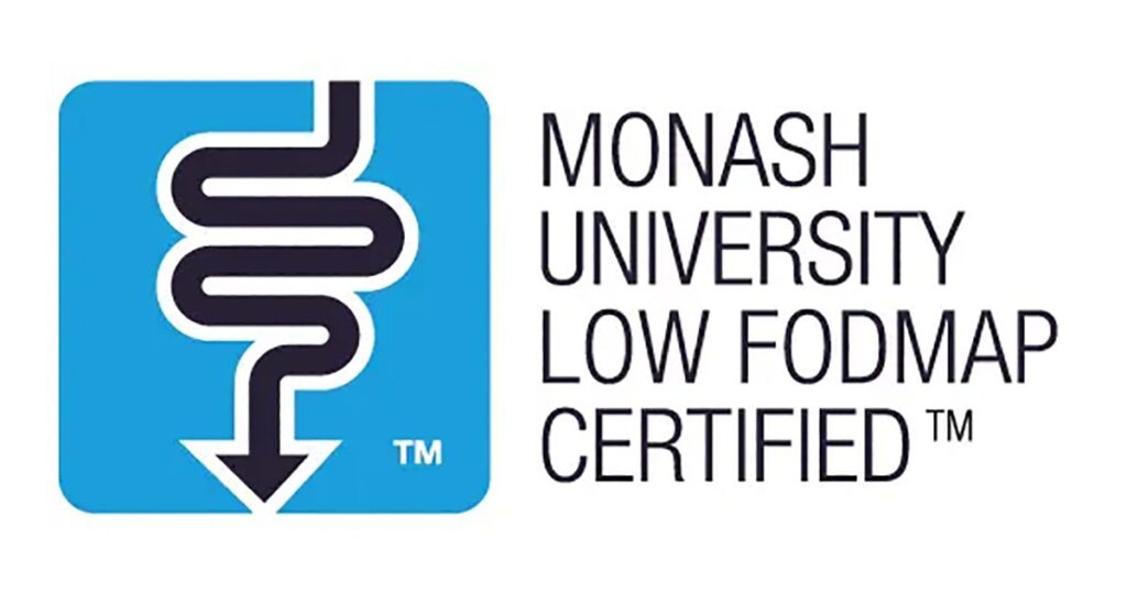 monash university low fodmap certified